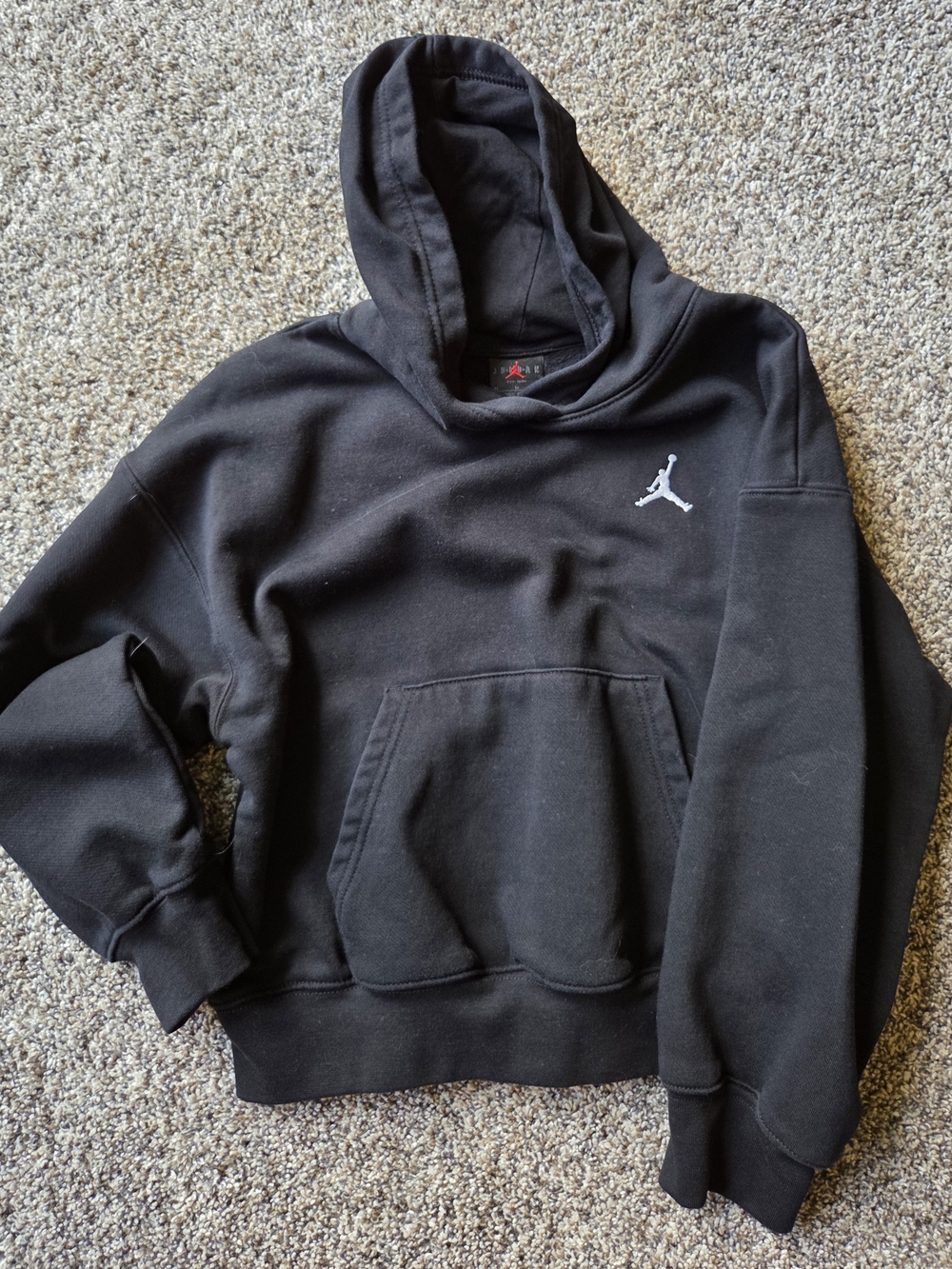 Jordan Black Hoodie with White Jumpman Logo